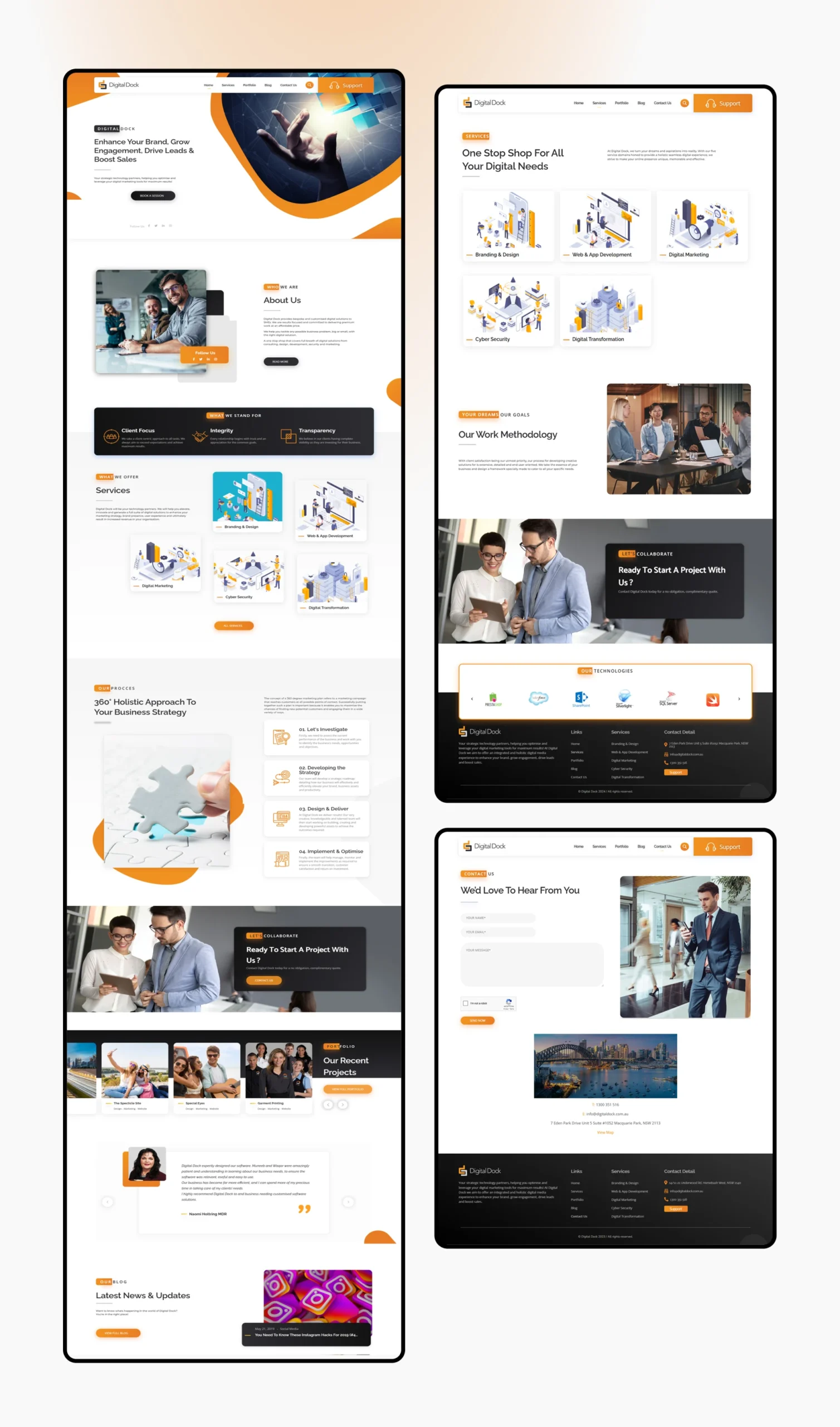 Digital dock mockups